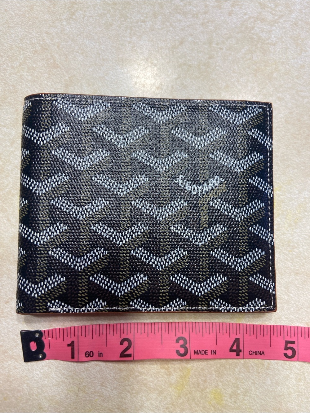 Vintage Black and Brown Chevron Wallet Card Holder - Picture 10 of 12